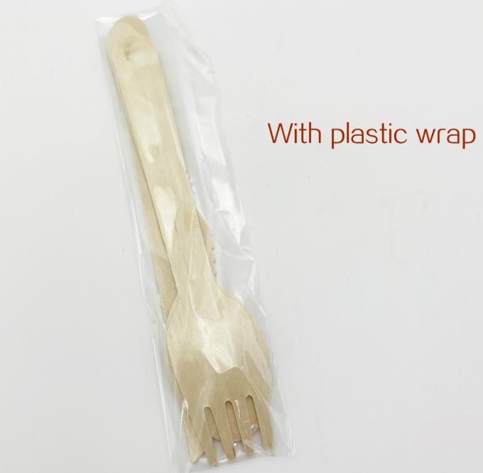 बायोडिग्रेडेबल 160cm लकड़ी के चम्मच टेबलवेयर 25PCS लकड़ी के कांटे डिस्पोजेबल कटलरी 3