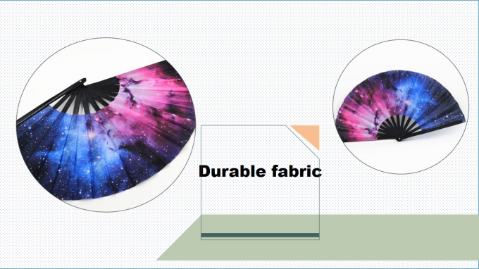 13 इंच कस्टम लोगो क्लैक फोल्डिंग हैंड फैन बड़ा फोल्डिंग बांस हैंड फैन ब्लैंक क्लैकिंग सब्लिमेशन फैन शादी और डांसिंग के लिए 6