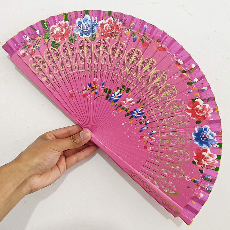2025 New Arrival Customized Printing Bamboo Hand Fan with Pantone Color and Multiple Sizes for OEM Service