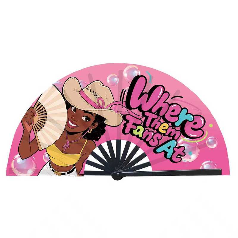 Eco-Friendly Painted Portable Hand Fan with Customized Designs and Bamboo Material