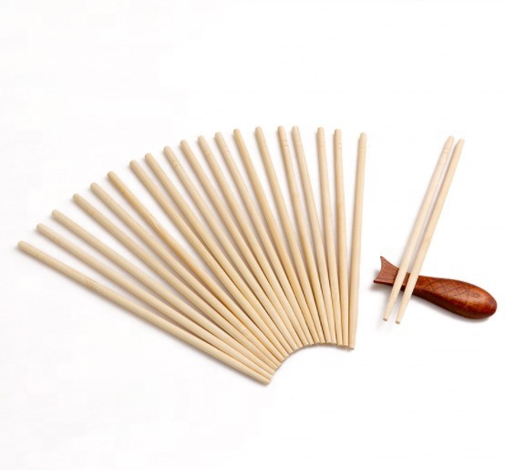 Wholesale Disposable Bamboo Chopsticks with Custom Logo and Natural Color Packed 100prs/bag