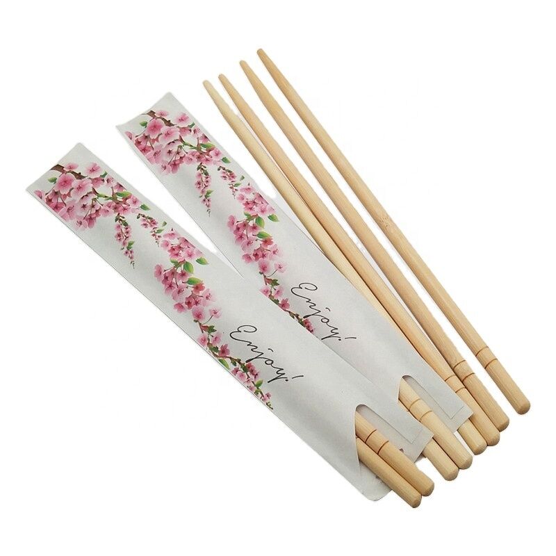 Wholesale Eco-Friendly Customizable Disposable Bamboo Chopsticks with 4.0-5.0mm Thickness for Restaurants and Household Use