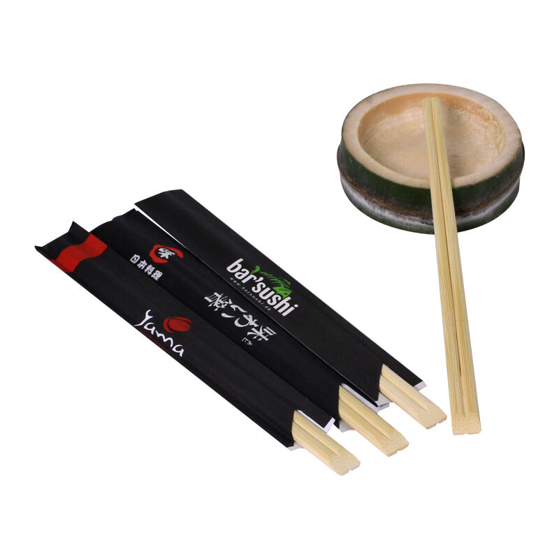 100% Natural Moso Bamboo Disposable Chopsticks with Custom Logo and High Temperature Sterilization for Sushi