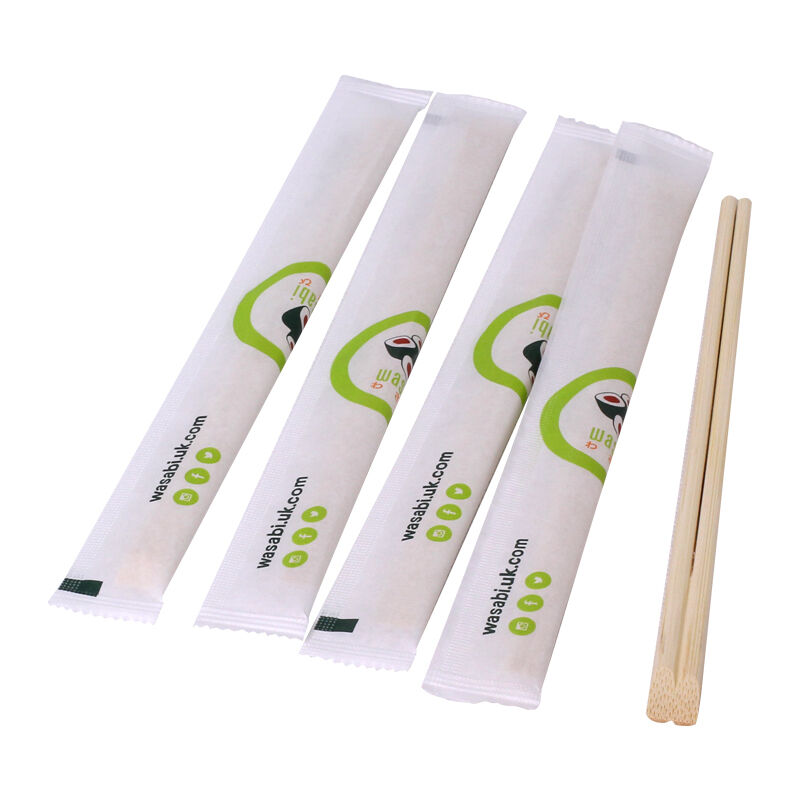 210mm Paper Wrapped Disposable Bamboo Chopsticks Made from 100% Natural Moso Bamboo for Sushi and Restaurants