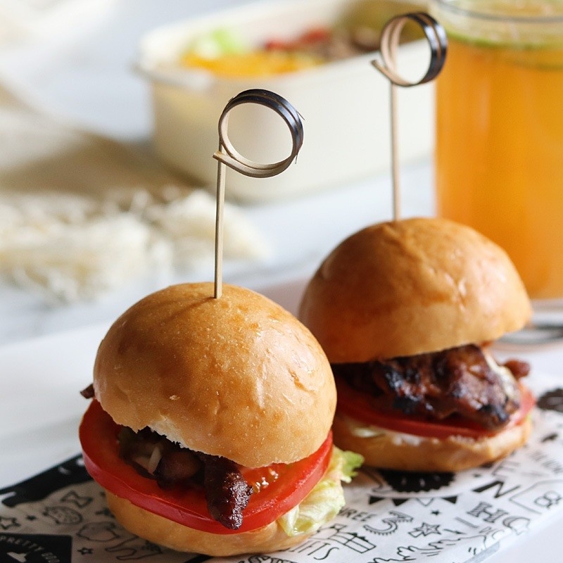 Disposable Bamboo Burger Sticks Length 9cm / 12cm