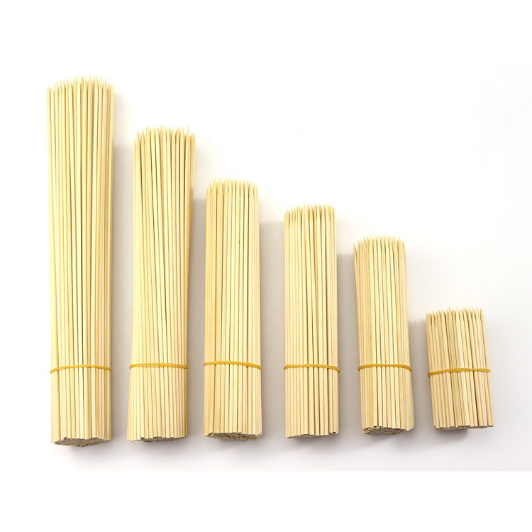 Odorless BBQ Bamboo Skewer Sticks Eco Friendly For Grill