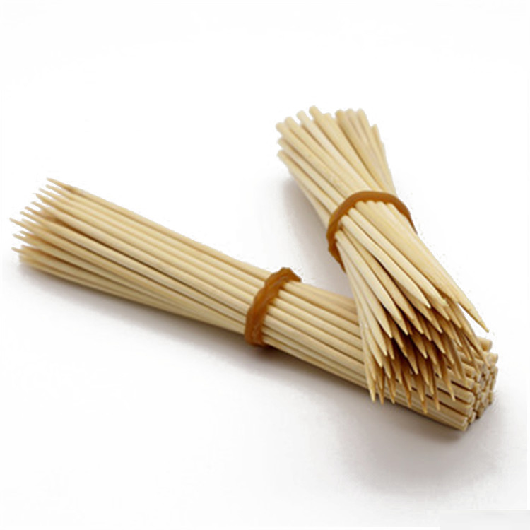 Odorless BBQ Bamboo Skewer Sticks Eco Friendly For Grill