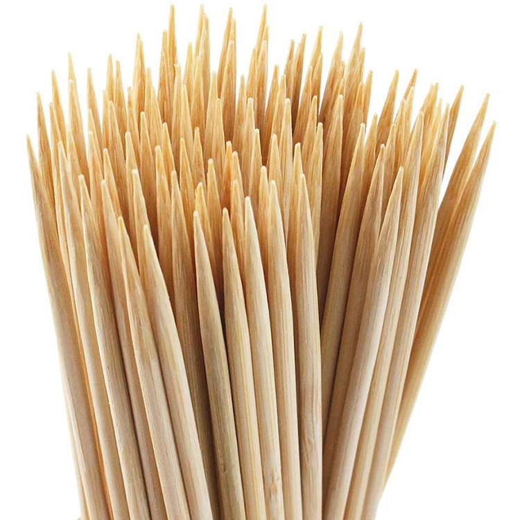 Odorless BBQ Bamboo Skewer Sticks Eco Friendly For Grill