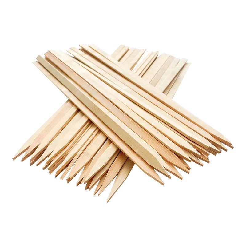 Factory Bamboo Skewer BBQ Flat Natural Biodegradable Flat Disposable Skewers